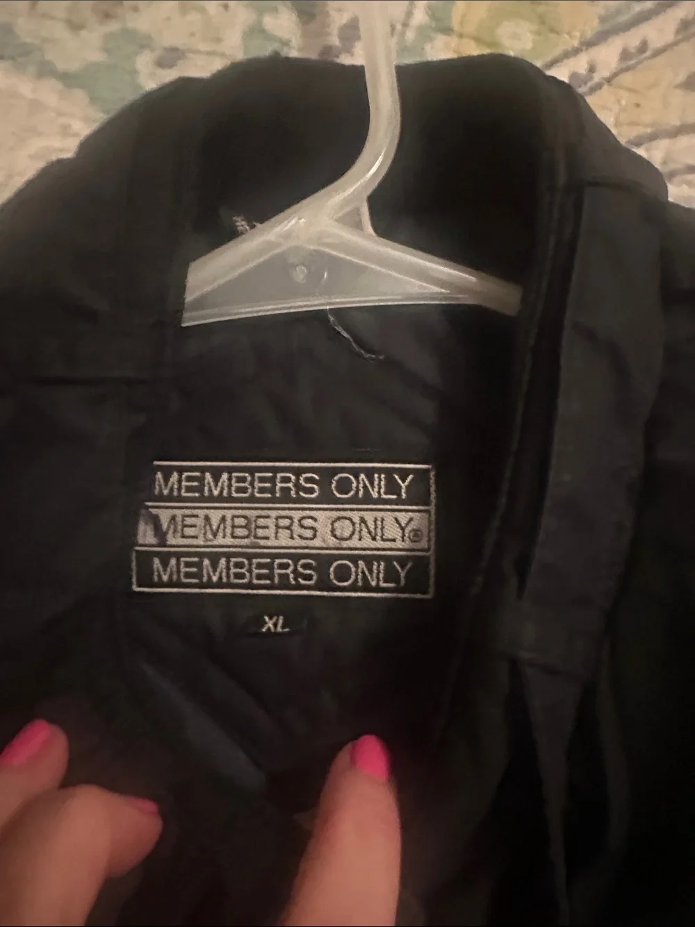 Members Only Navy Heavy Iconic Racer Men's Vintage Jacket